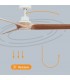 Ventilador FRATELLO Blanco DC 15W 1534Lm 3 Aspas Madera CCT