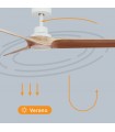 Ventilador FRATELLO Blanco DC 15W 1534Lm 3 Aspas Madera CCT