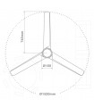 Ventilador FRATELLO Blanco DC 15W 1534Lm 3 Aspas Madera CCT