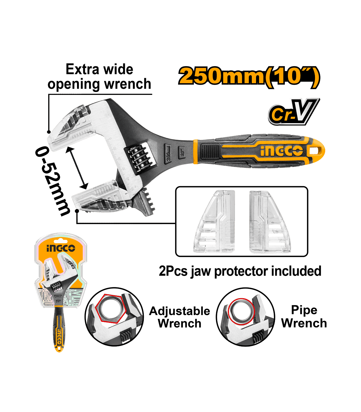 Llave Ajustable 2 EN 1 250MM 10"