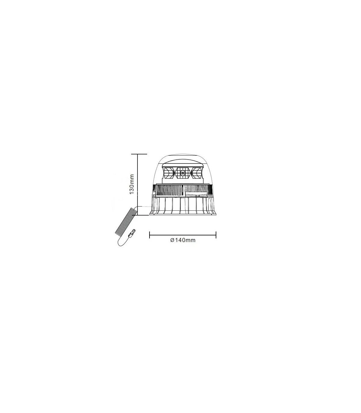 Rotativo Magnético Led 12-24V 24W GOODYEAR