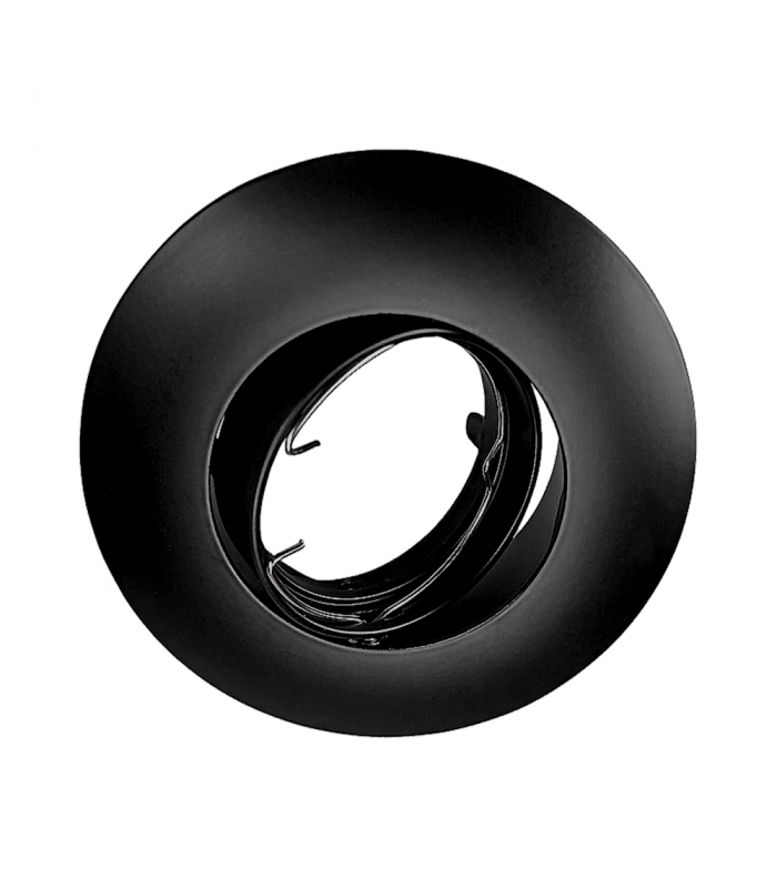 Aro Empotrable Basculante Redondo MAX100 Negro