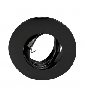 Aro Empotrable Basculante Redondo MAX100 Cromo Negro