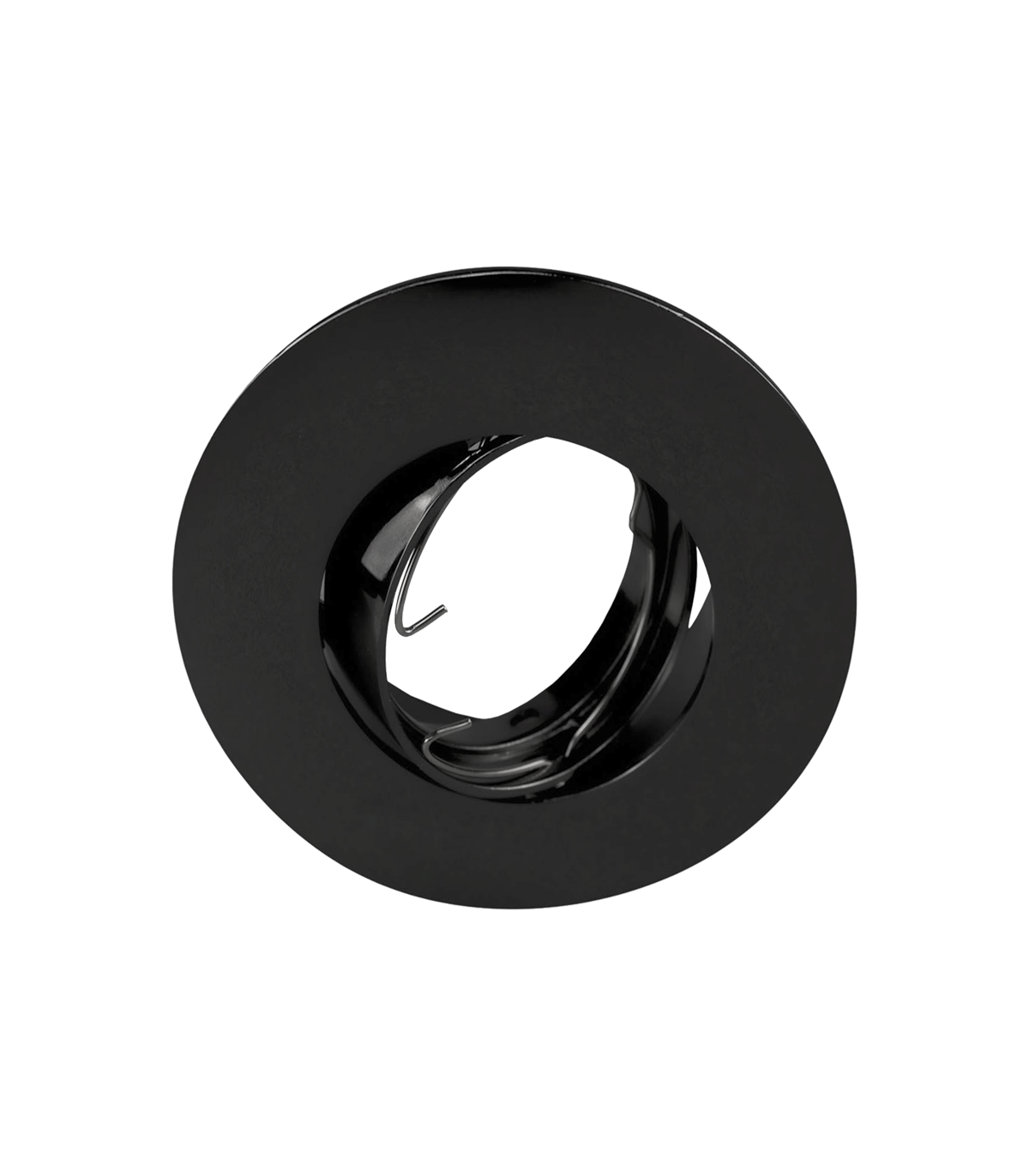 Aro Empotrable Basculante Redondo MAX100 Cromo Negro