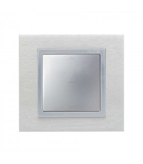 Tecla individual para mecanismo de persianas con 3 posiciones (subida, bajada y paro) aluminio Simon 82
