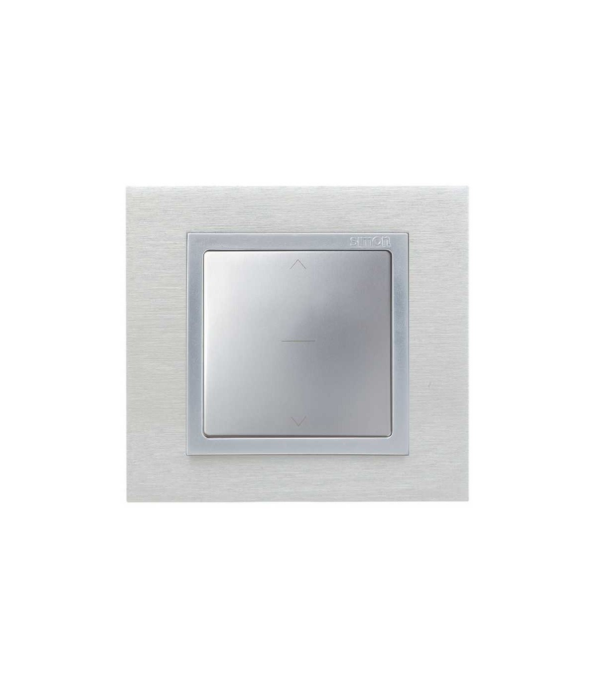 Tecla individual para mecanismo de persianas con 3 posiciones (subida, bajada y paro) aluminio Simon 82
