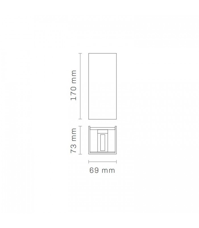 Aplique Led De Pared REX 10W 1180LM IP65 CCT Blanco