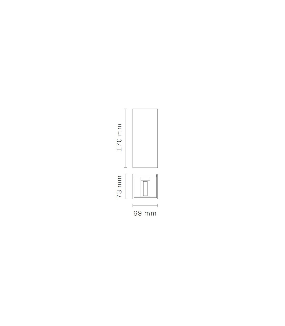 Aplique Led De Pared REX 10W 1180LM IP65 CCT Óxido Corten