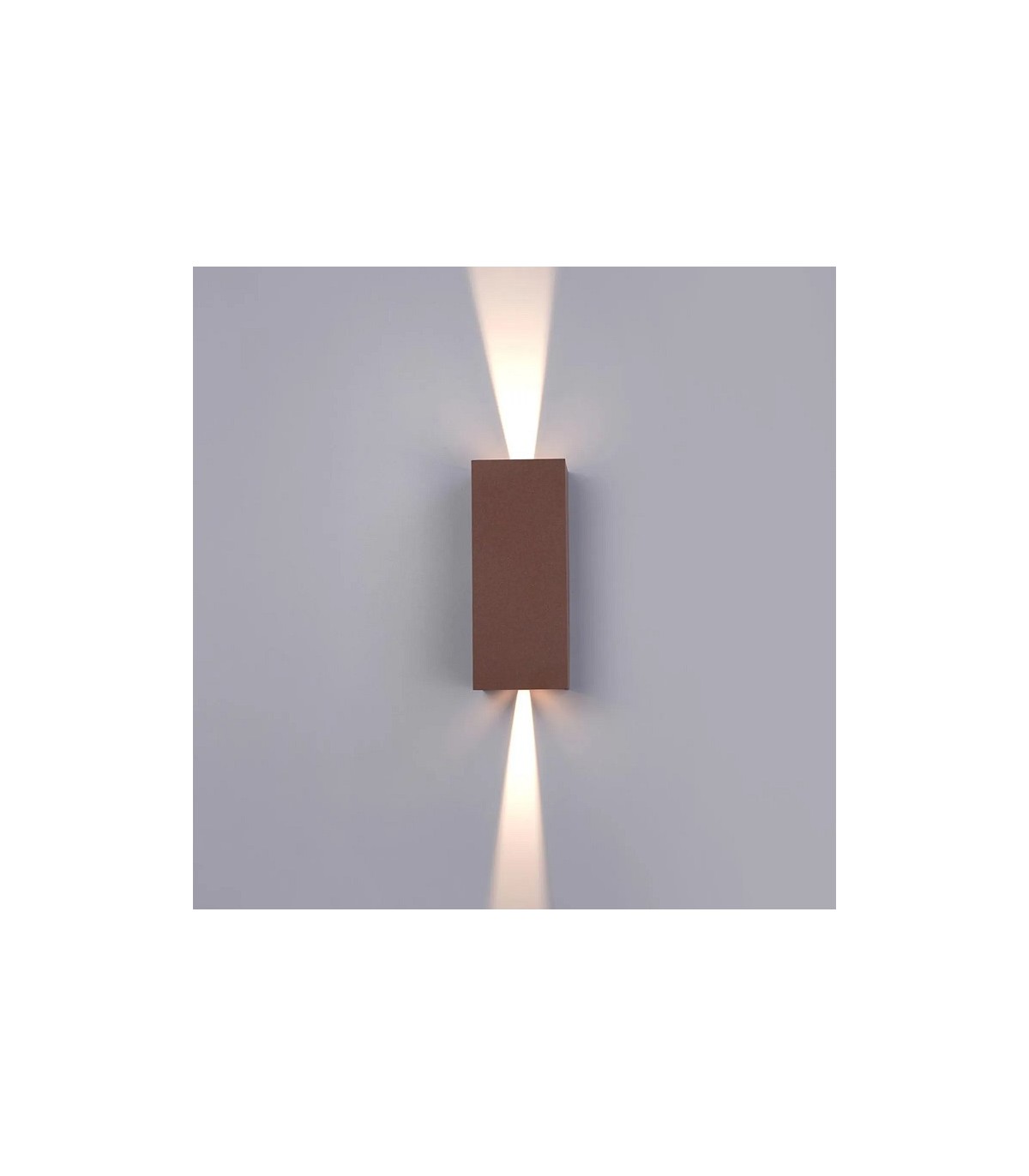 Aplique Led De Pared REX 10W 1180LM IP65 CCT Óxido Corten