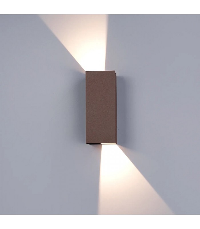 Aplique Led De Pared REX 10W 1180LM IP65 CCT Óxido Corten