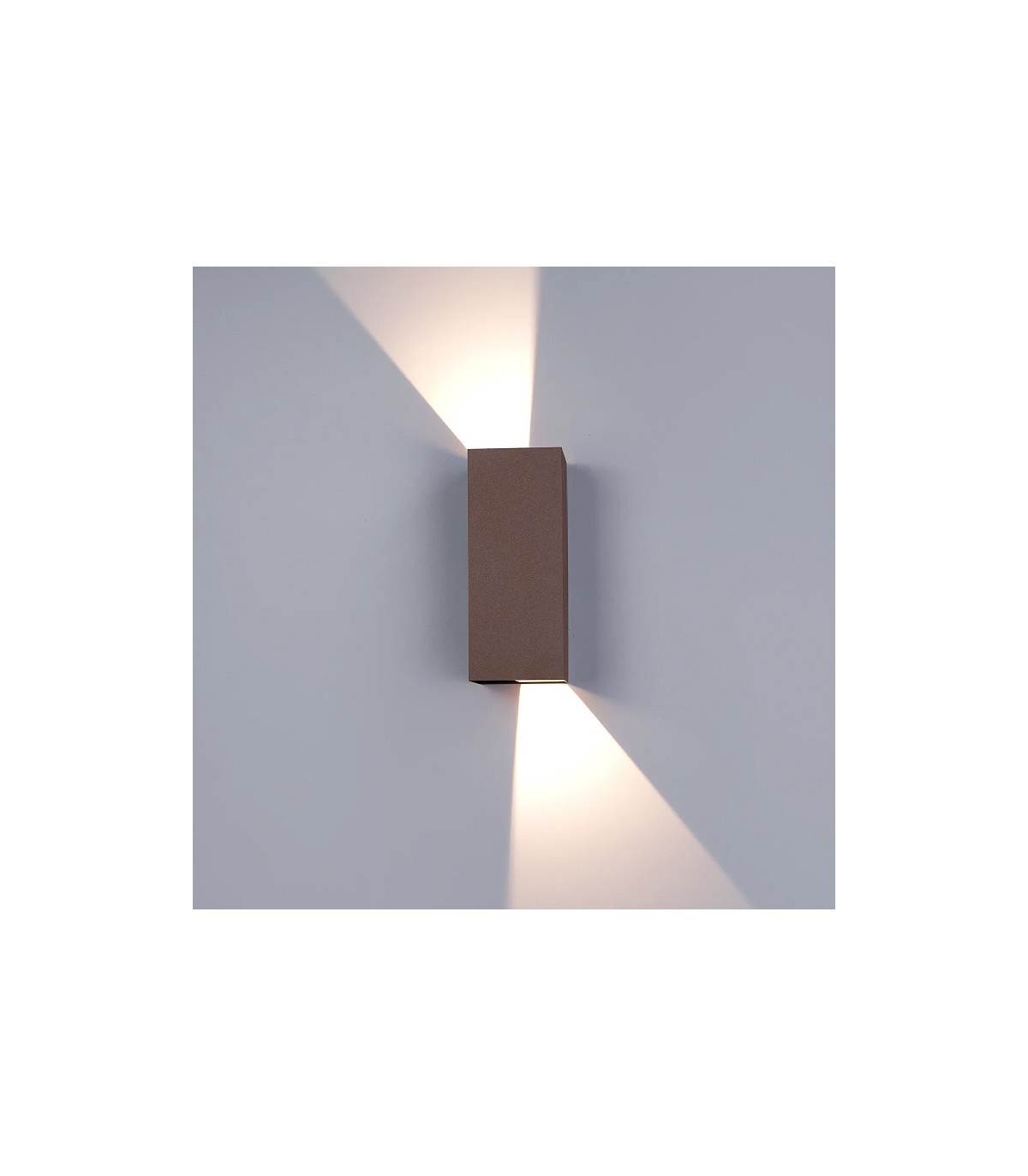Aplique Led De Pared REX 10W 1180LM IP65 CCT Óxido Corten