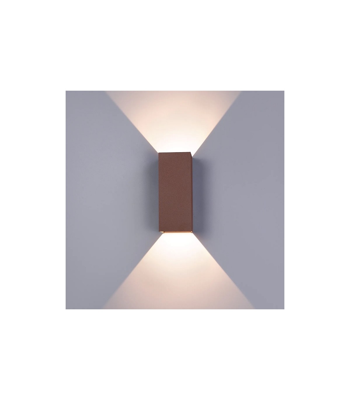 Aplique Led De Pared REX 10W 1180LM IP65 CCT Óxido Corten