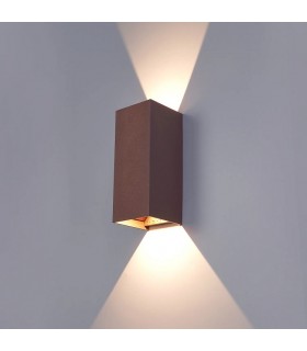 Aplique Led De Pared REX 10W 1180LM IP65 CCT Óxido Corten