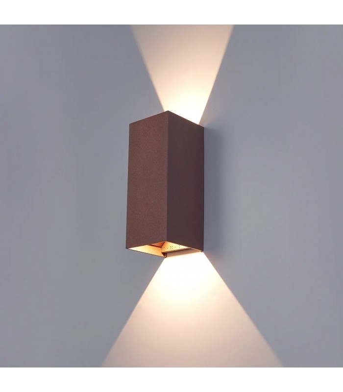 Aplique Led De Pared REX 10W 1180LM IP65 CCT Óxido Corten