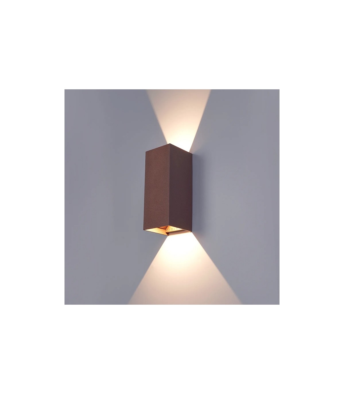 Aplique Led De Pared REX 10W 1180LM IP65 CCT Óxido Corten