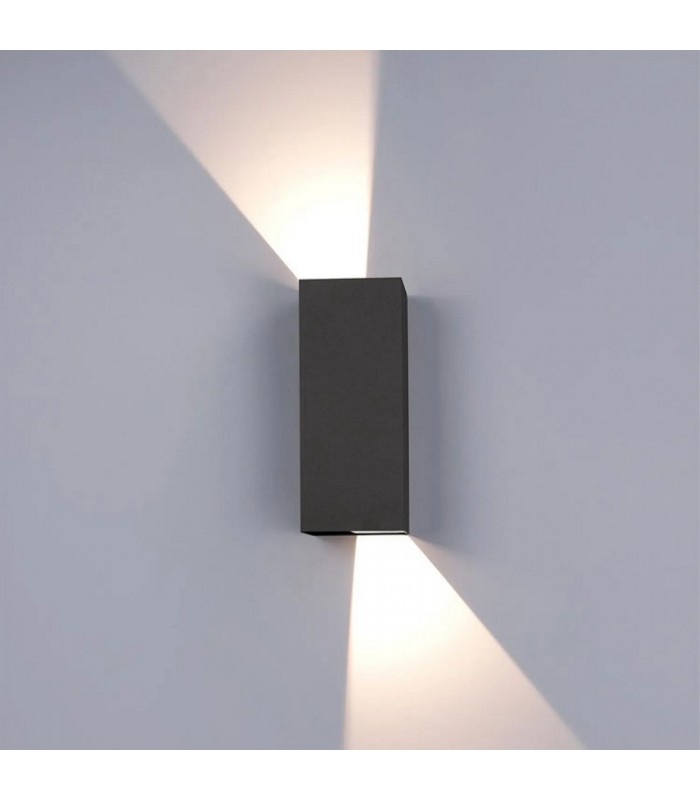 Aplique Led De Pared REX 10W 1180LM IP65 CCT Gris Antracita