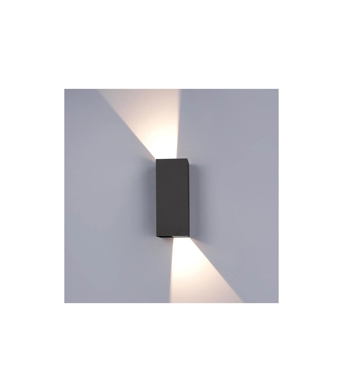 Aplique Led De Pared REX 10W 1180LM IP65 CCT Gris Antracita