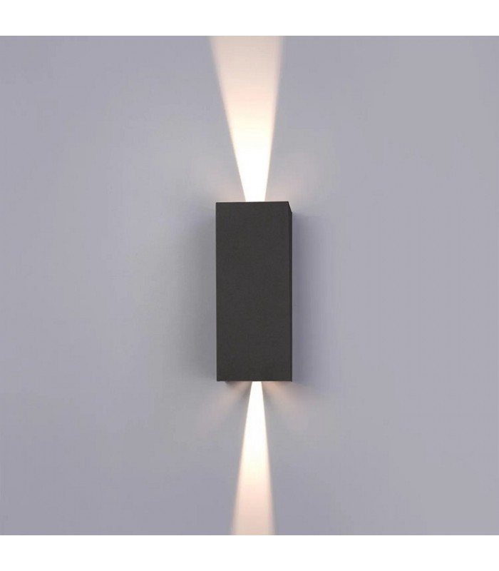 Aplique Led De Pared REX 10W 1180LM IP65 CCT Gris Antracita