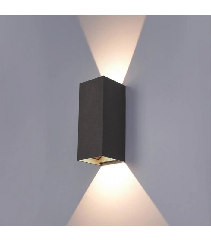 Aplique Led De Pared REX 10W 1180LM IP65 CCT Gris Antracita
