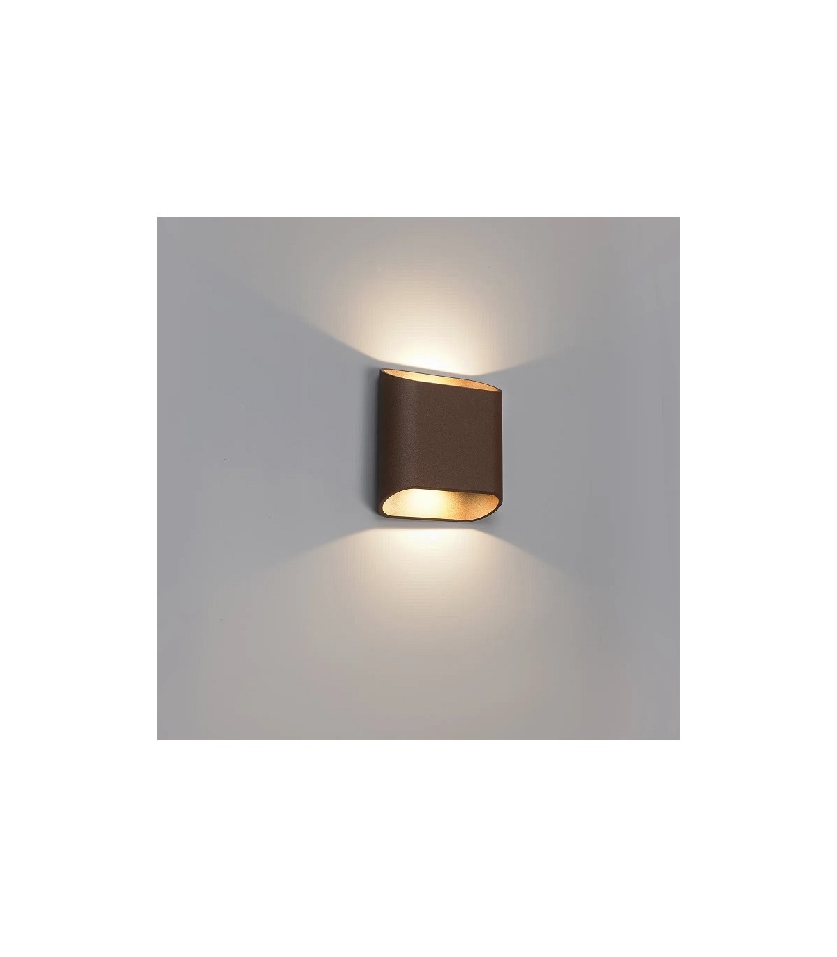 Aplique Led De Pared MAR 10W 1105LM IP65 CCT Óxido Corten