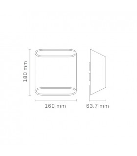 Aplique Led De Pared MAR 10W 1105LM IP65 CCT Óxido Corten