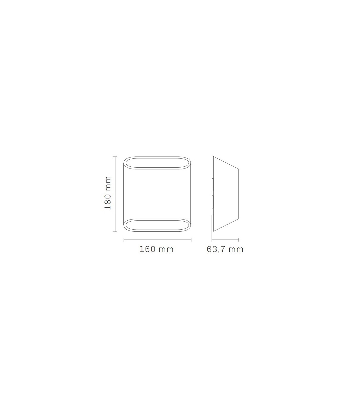 Aplique Led De Pared MAR 10W 1105LM IP65 CCT Óxido Corten