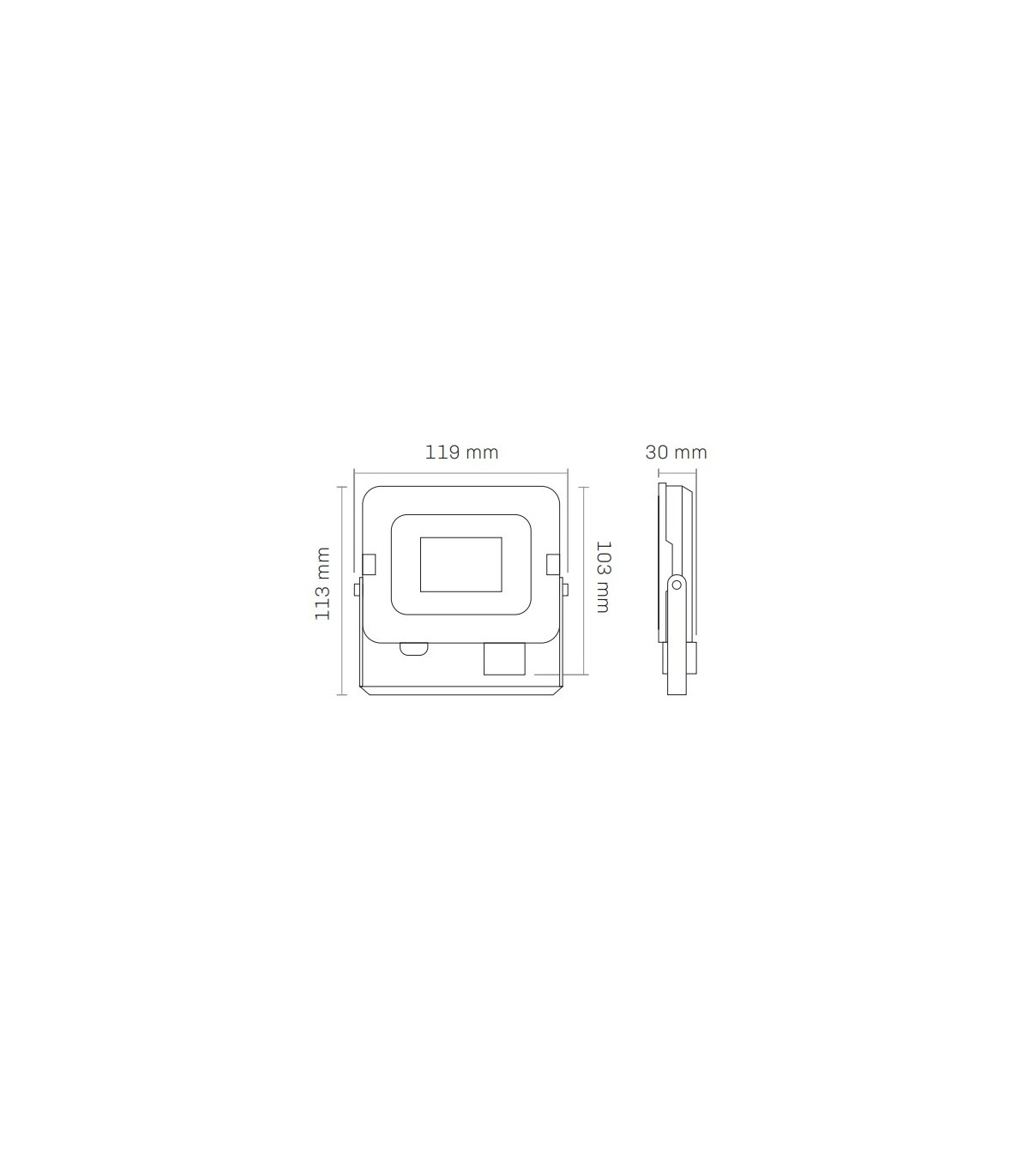 Proyector MAXLED Blanco 10W 800Lm 120º IP65 CCT