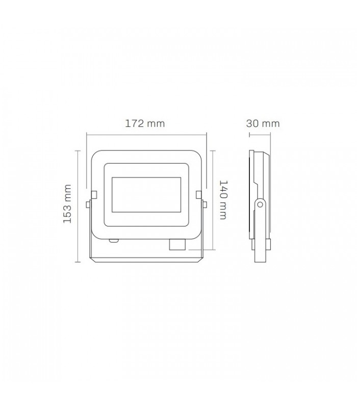 Proyector MAXLED Blanco 30W 2400Lm 120º IP65 CCT
