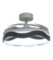 Ventilador ONDAS DC 72W 6480Lm 4 Aspas Blanco/Negro CCT