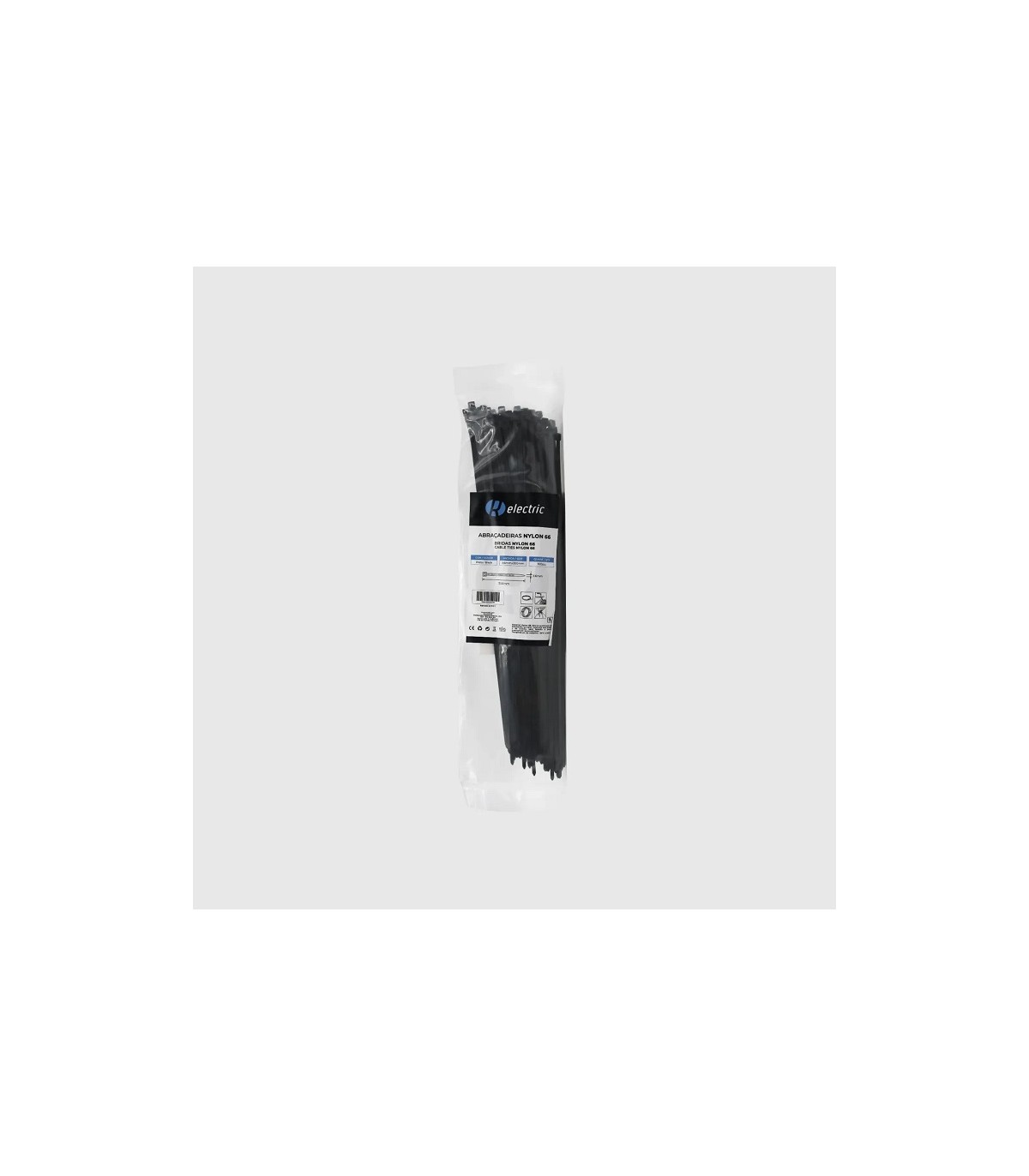 Bridas RELECTRIC NYLON66 300x3.6mm Negro 100 Uds.