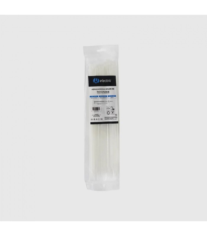 Bridas RELECTRIC NYLON66 300x3.6mm Blanco 100 Uds.