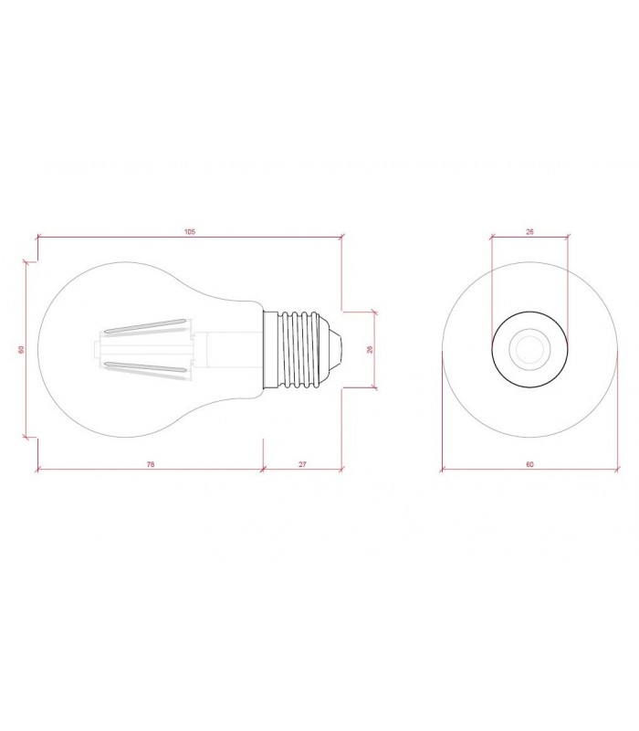Bombilla LED 4W 400Lm E27 Serie ORO