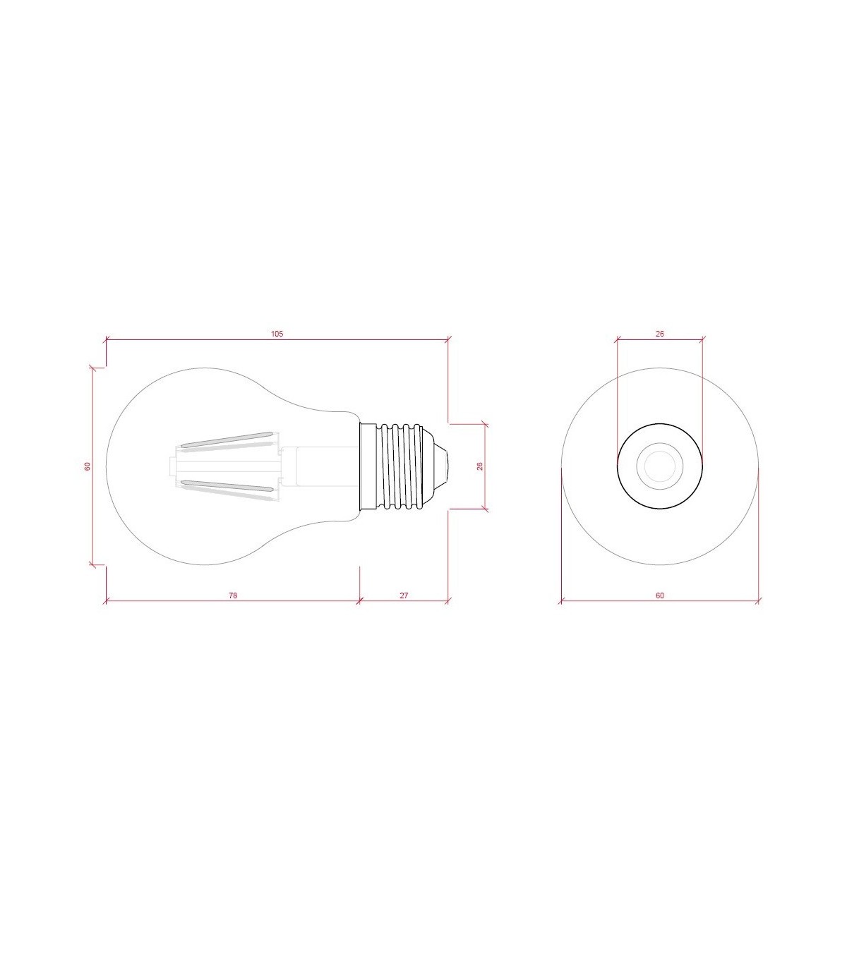 Bombilla LED 4W 400Lm E27 Serie ORO