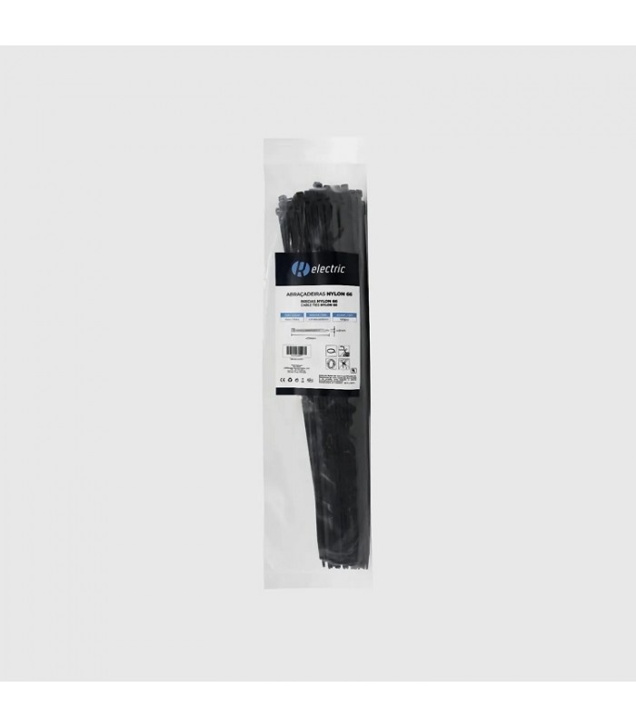 Bridas RELECTRIC NYLON66 400x4.8mm Negro 100 Uds.