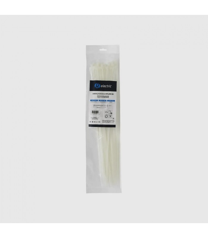 Bridas RELECTRIC NYLON66 400x4.8mm Blanco 100 Uds.