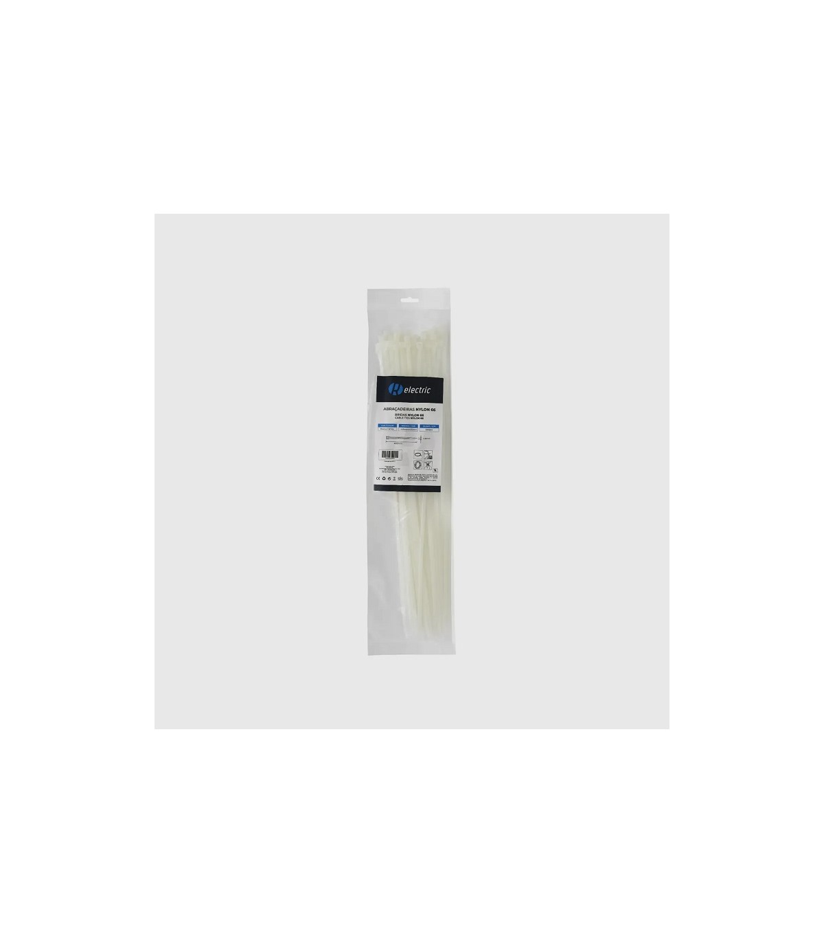 Bridas RELECTRIC NYLON66 400x4.8mm Blanco 100 Uds.