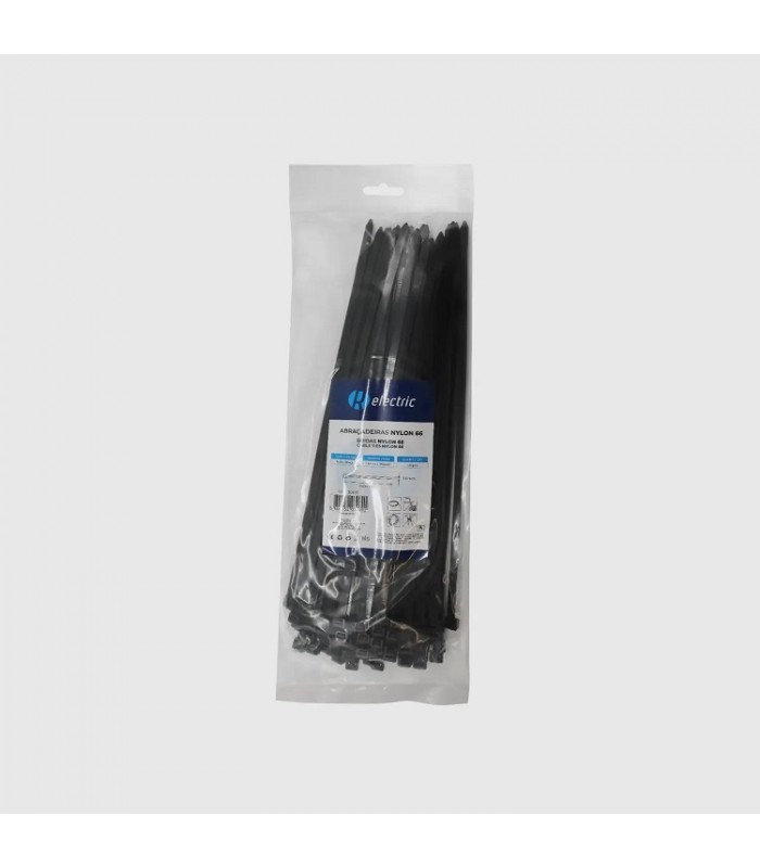 Bridas RELECTRIC NYLON66 450x7.6mm Negro 100 Uds.