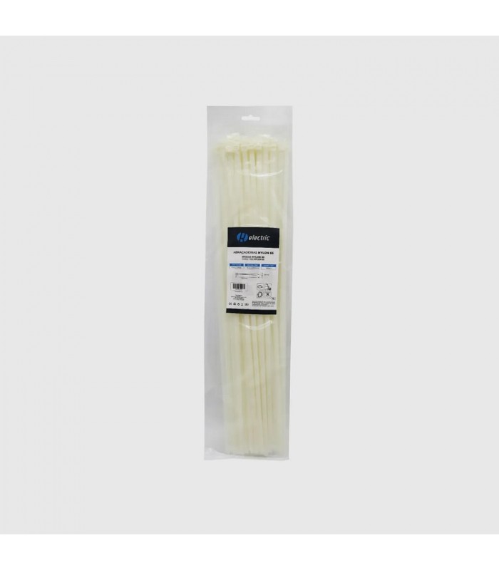 Bridas RELECTRIC NYLON66 550x7.6mm Blanco 100 Uds.