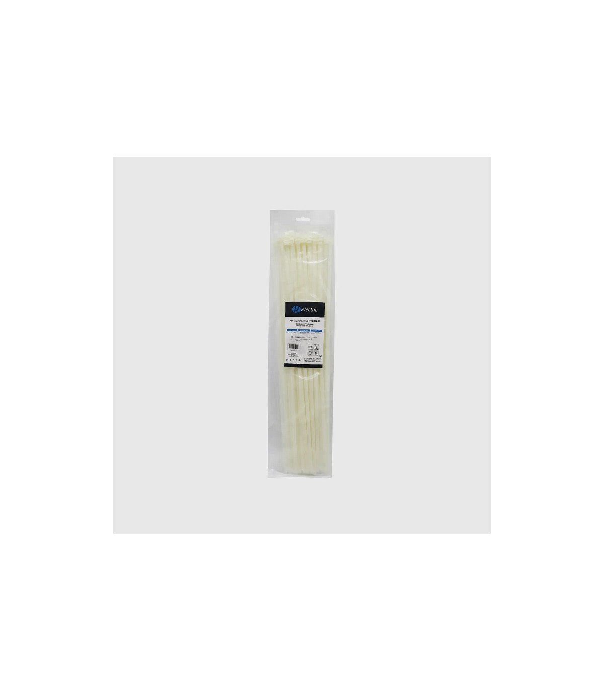 Bridas RELECTRIC NYLON66 550x7.6mm Blanco 100 Uds.