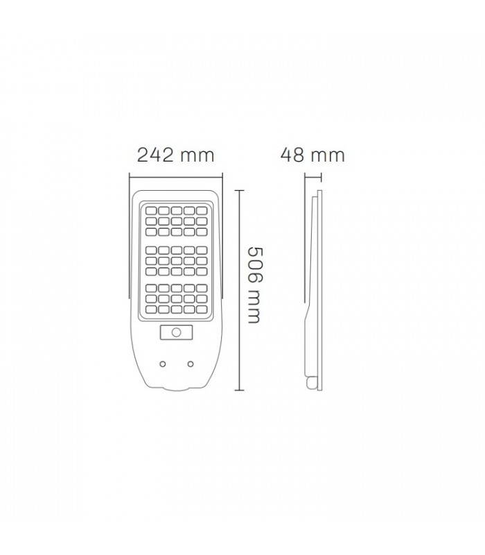 Farola Led Solar MAXLED 100W/10W 1200Lm IP54