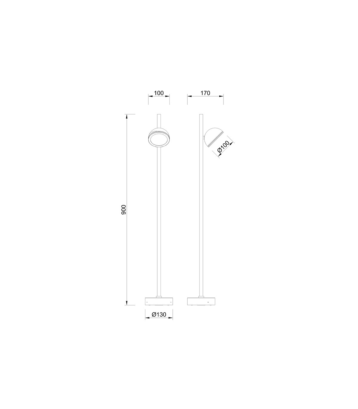 Bolardo/Baliza EVEREST 1xGX53 Blanco IP65