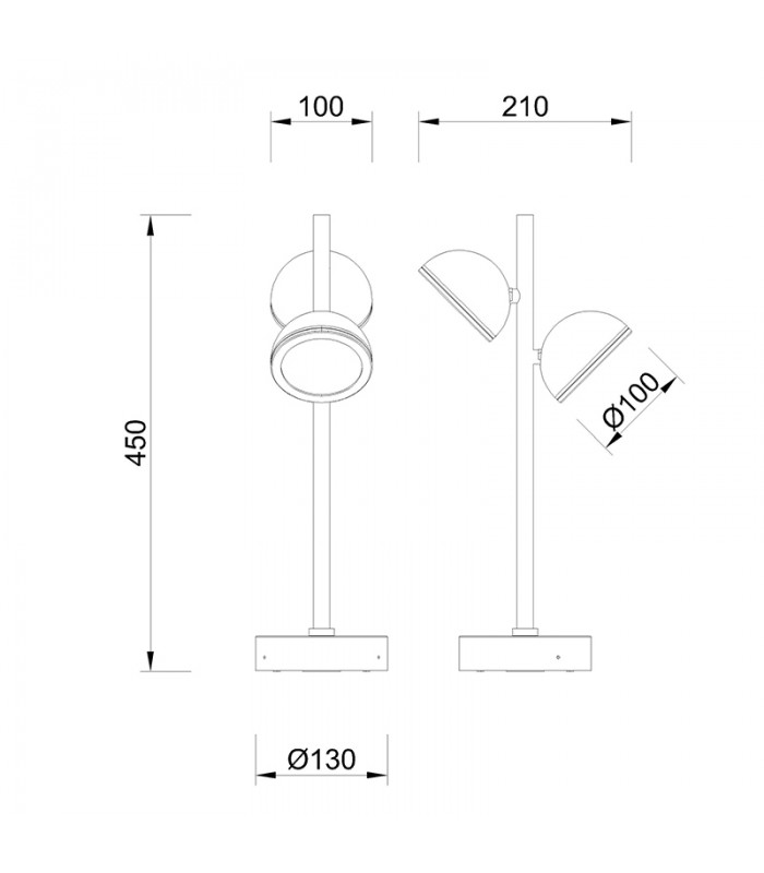 Sobremuro EVEREST 2xGX53 Blanco IP65