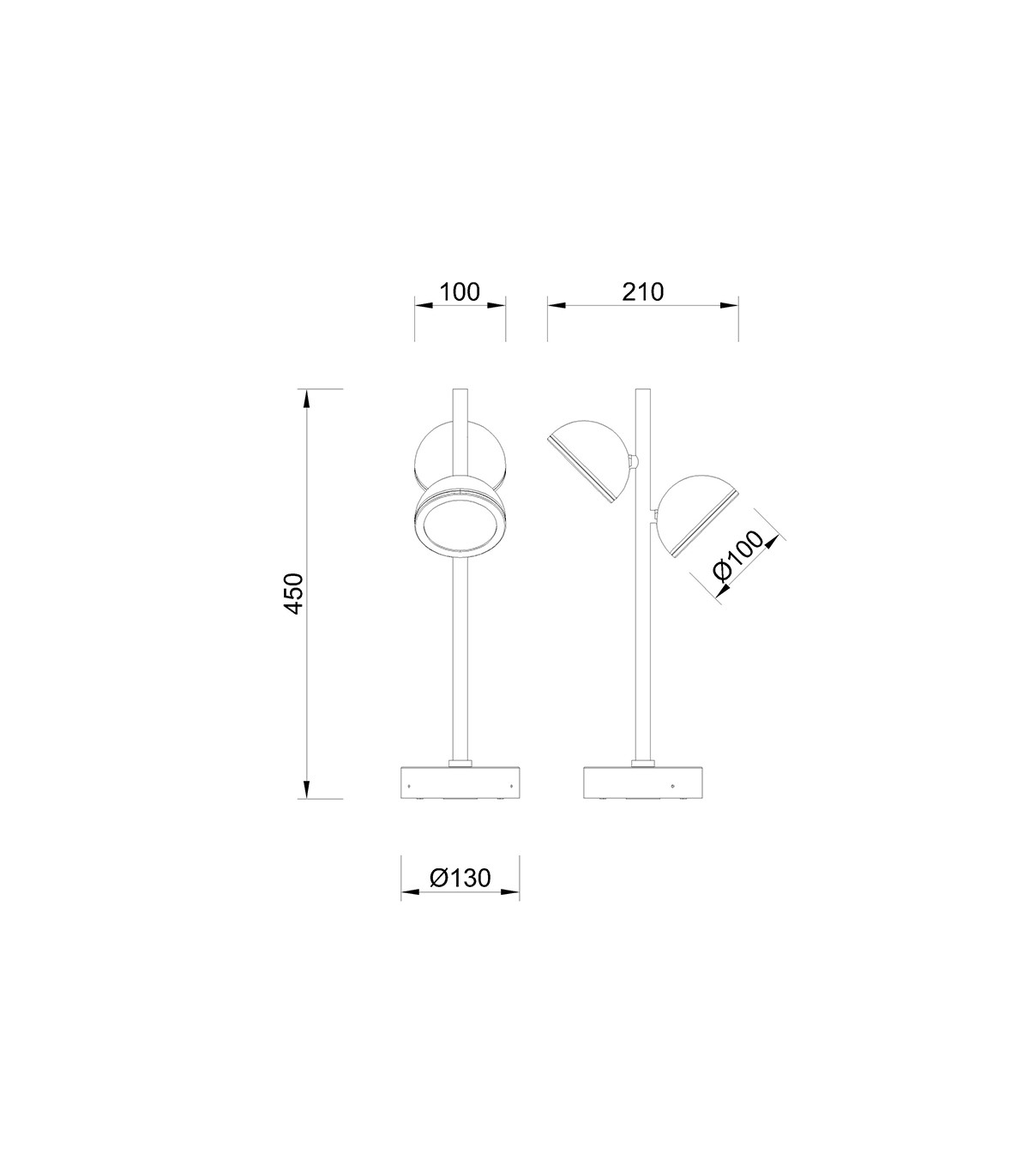 Sobremuro EVEREST 2xGX53 Blanco IP65
