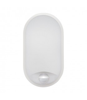 Aplique Led Oval RABAT Blanco con sensor 14W 1400Lm IP65 CCT