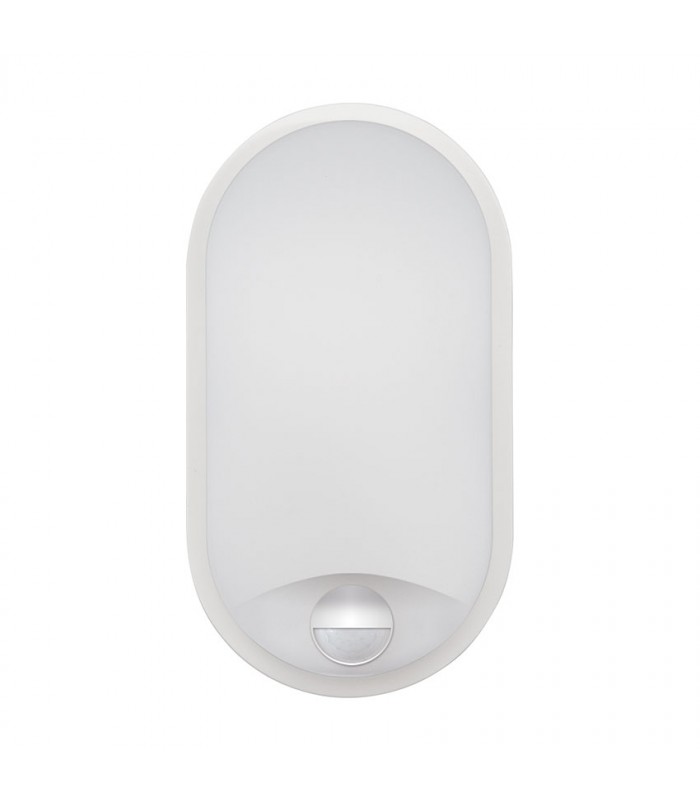 Aplique Led Oval RABAT Blanco con sensor 14W 1400Lm IP65 CCT