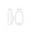 Aplique Led Oval RABAT Blanco con sensor 14W 1400Lm IP65 CCT
