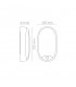 Aplique Led Oval RABAT Negro con sensor 14W 1400Lm IP65 CCT