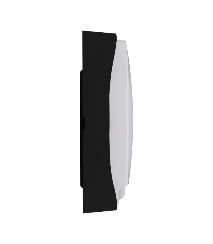 Aplique Led Oval RABAT Negro con sensor 14W 1400Lm IP65 CCT