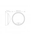 Aplique Led ACRA Negro con sensor 14W 1400Lm IP65 CCT
