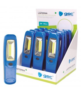 Linterna LED COB rectangular 3W 120Lm 3xAAA